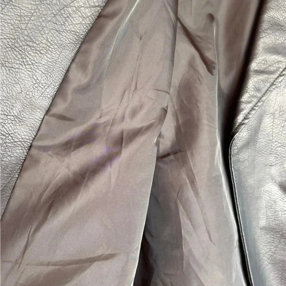 Universal Thread black faux leather zip front lined moto jacket coat large - Picture 6 of 10